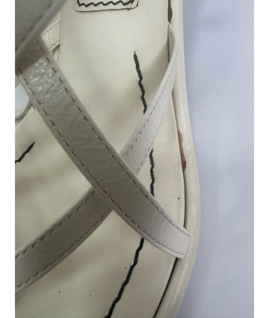 PROENZA SCHOULER Белые кожаные босоножки, фото 6