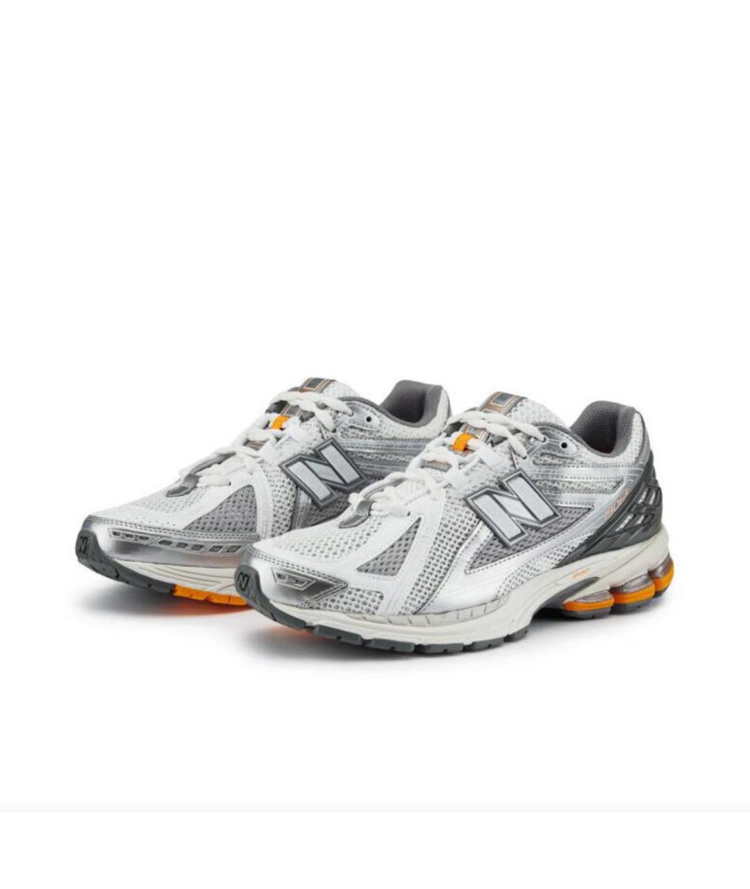 NEW BALANCE Серебряные текстильные низкие кроссовки / кеды, фото 2