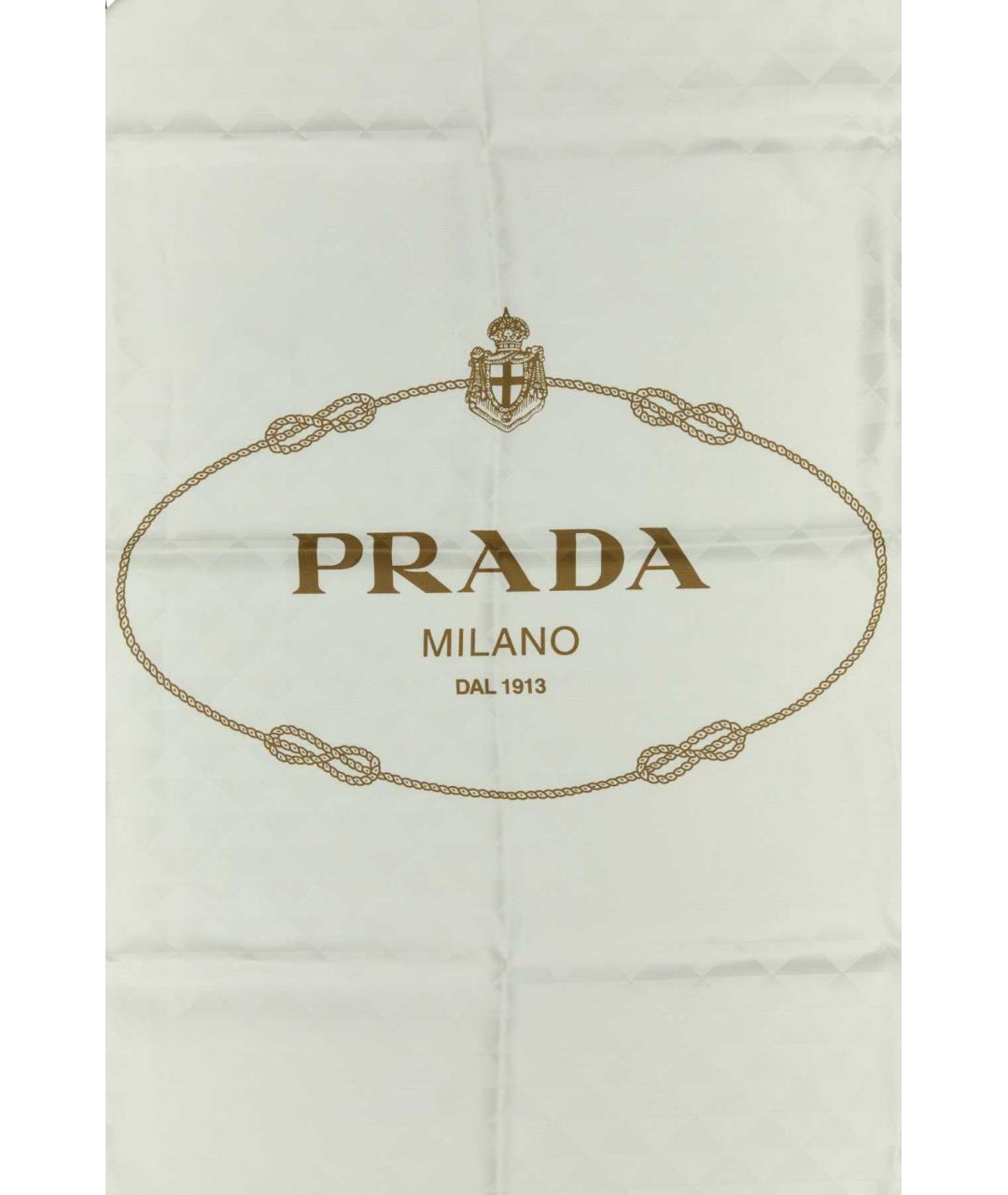 PRADA Бежевый шелковый шарф, фото 3