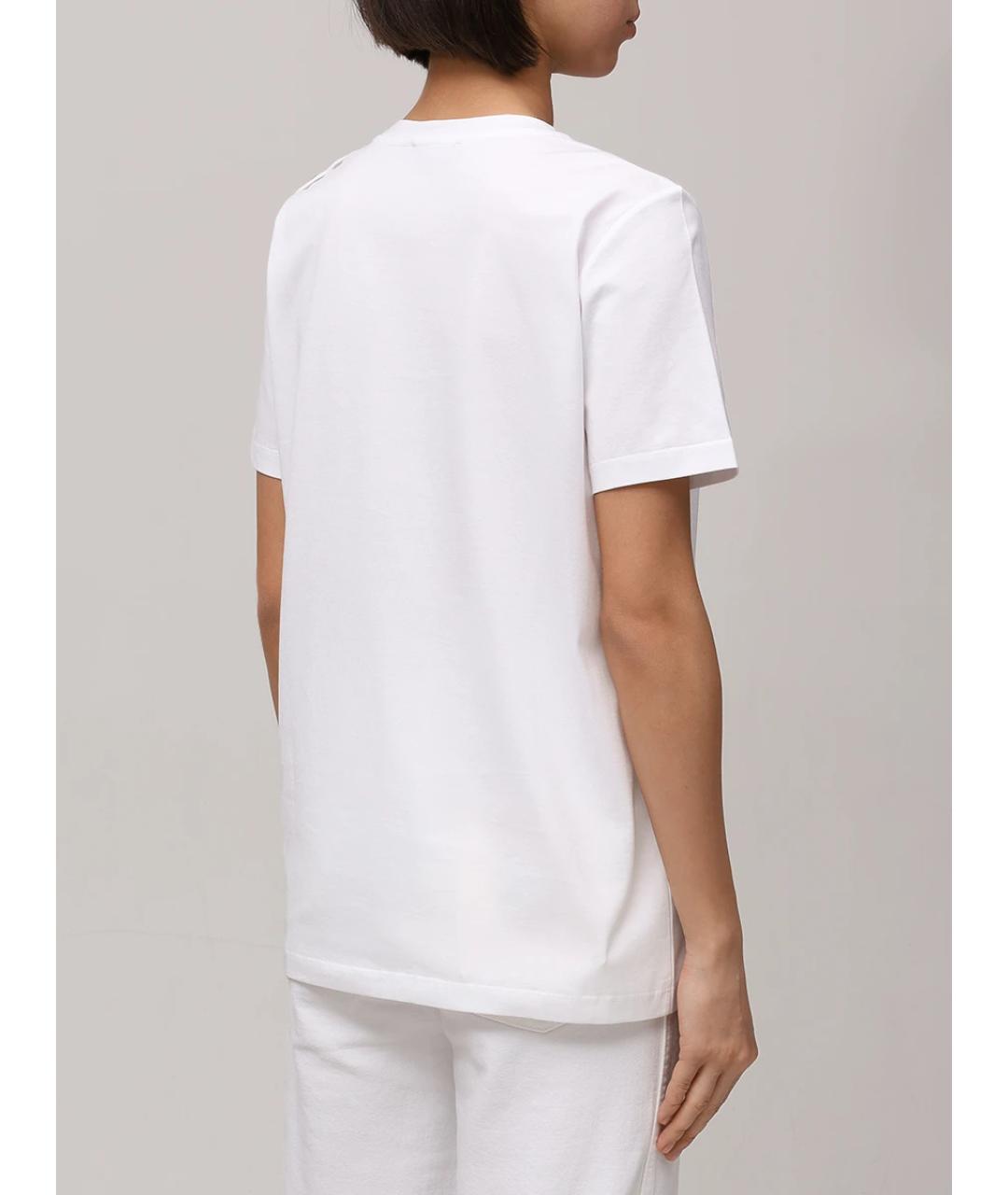 BALMAIN Белая хлопковая футболка, фото 3