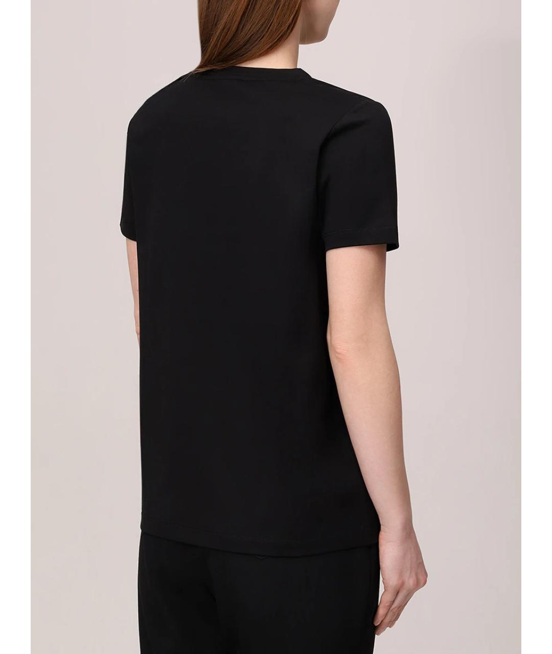 BALMAIN Черная хлопковая футболка, фото 3