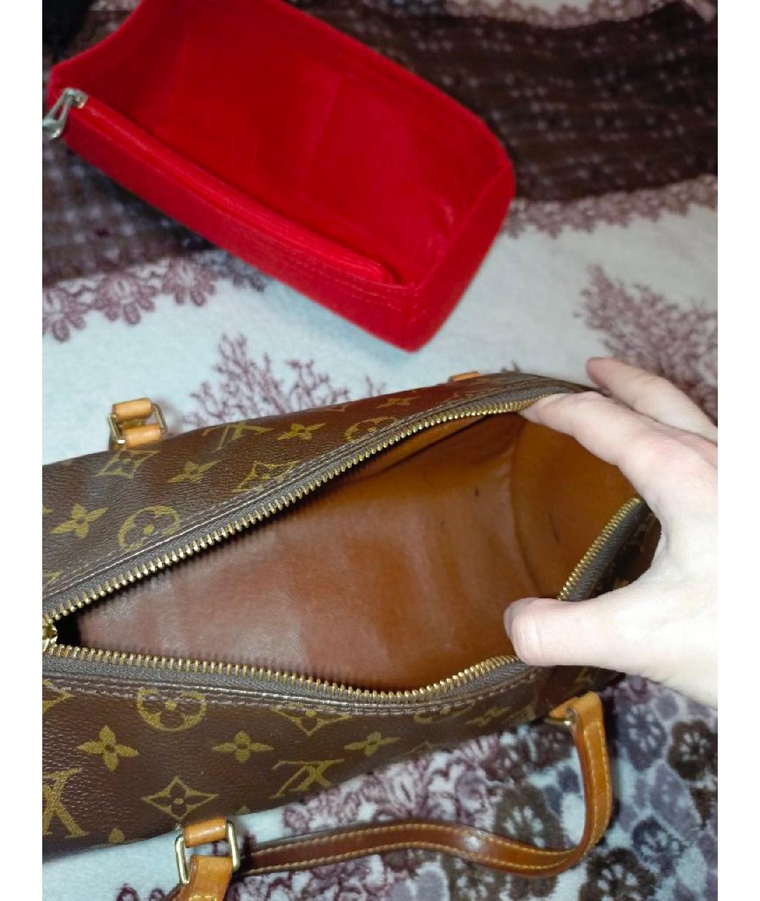 LOUIS VUITTON Коричневая сумка с короткими ручками, фото 4