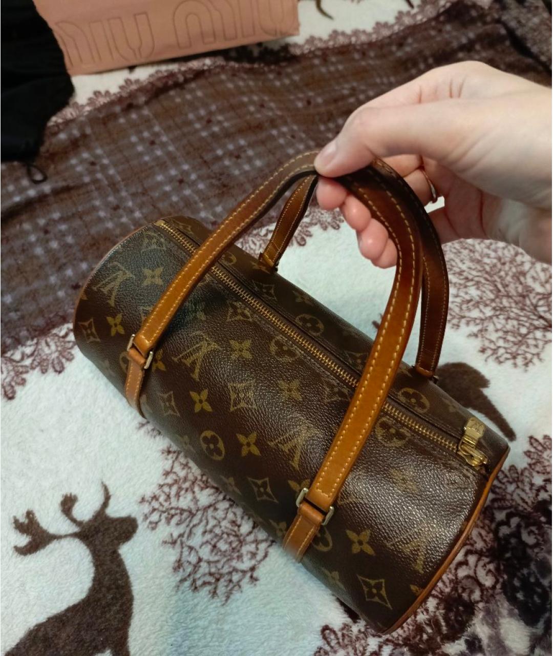 LOUIS VUITTON Коричневая сумка с короткими ручками, фото 2