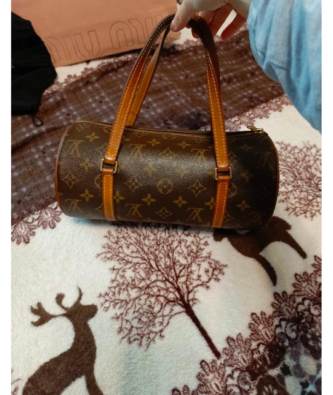 LOUIS VUITTON Коричневая сумка с короткими ручками, фото 3
