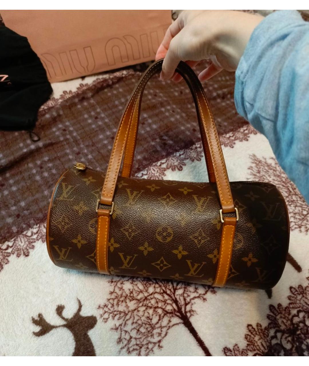 LOUIS VUITTON Коричневая сумка с короткими ручками, фото 8