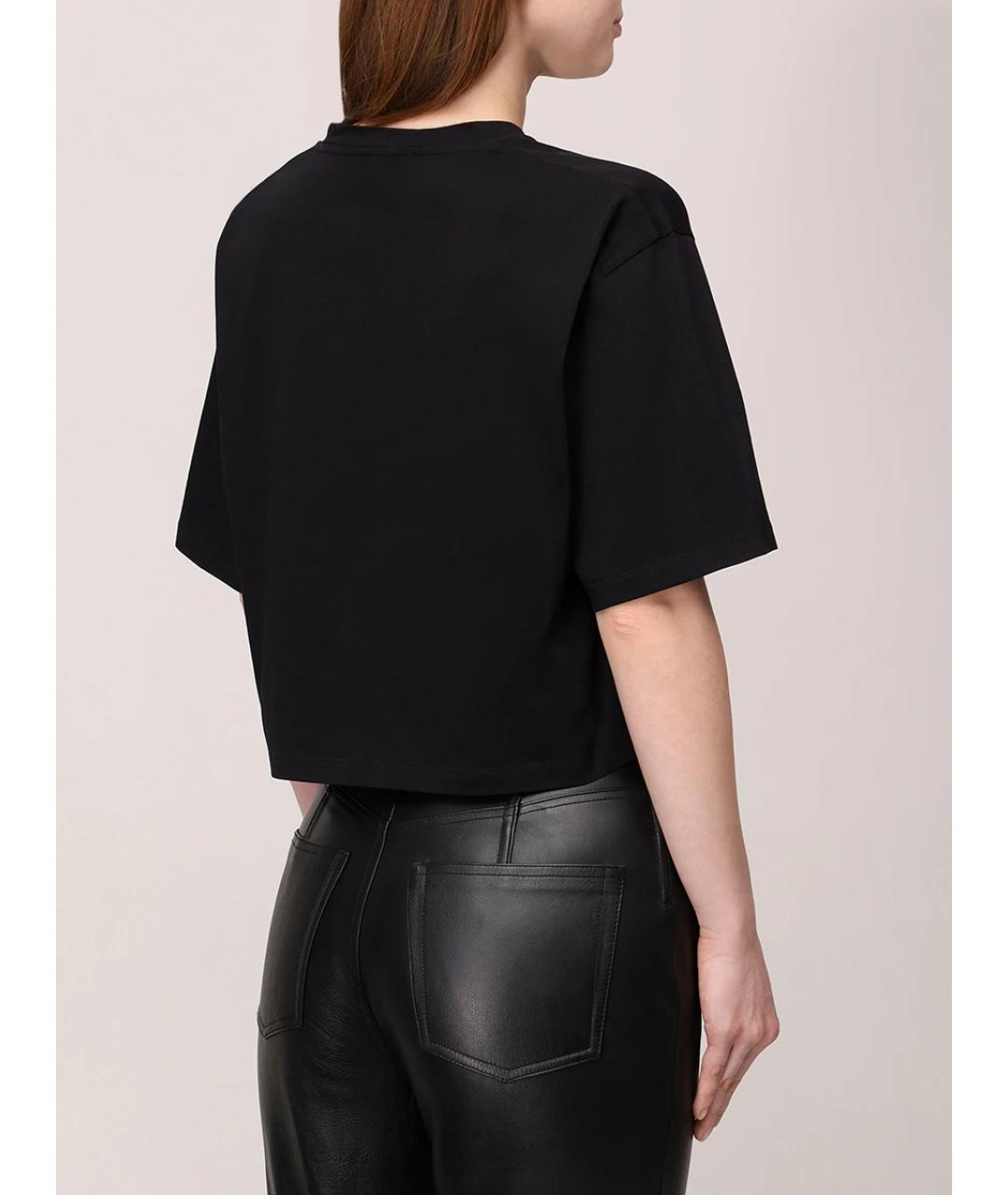 BALMAIN Черная хлопковая футболка, фото 3