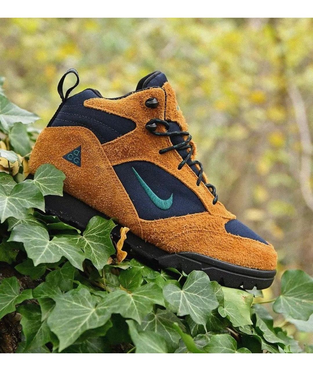 NIKE ACG Коричневые замшевые высокие ботинки, фото 6