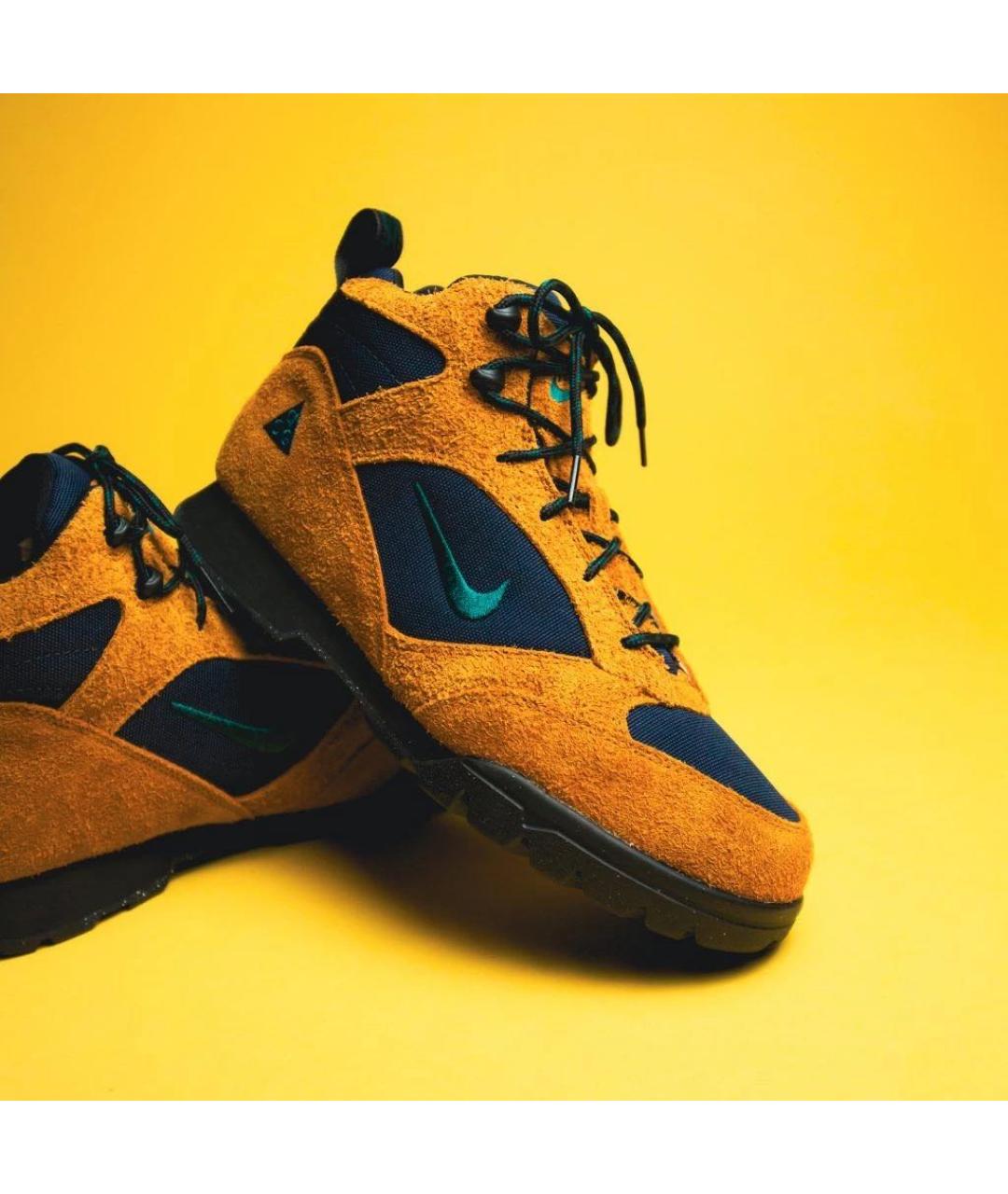 NIKE ACG Коричневые замшевые высокие ботинки, фото 7
