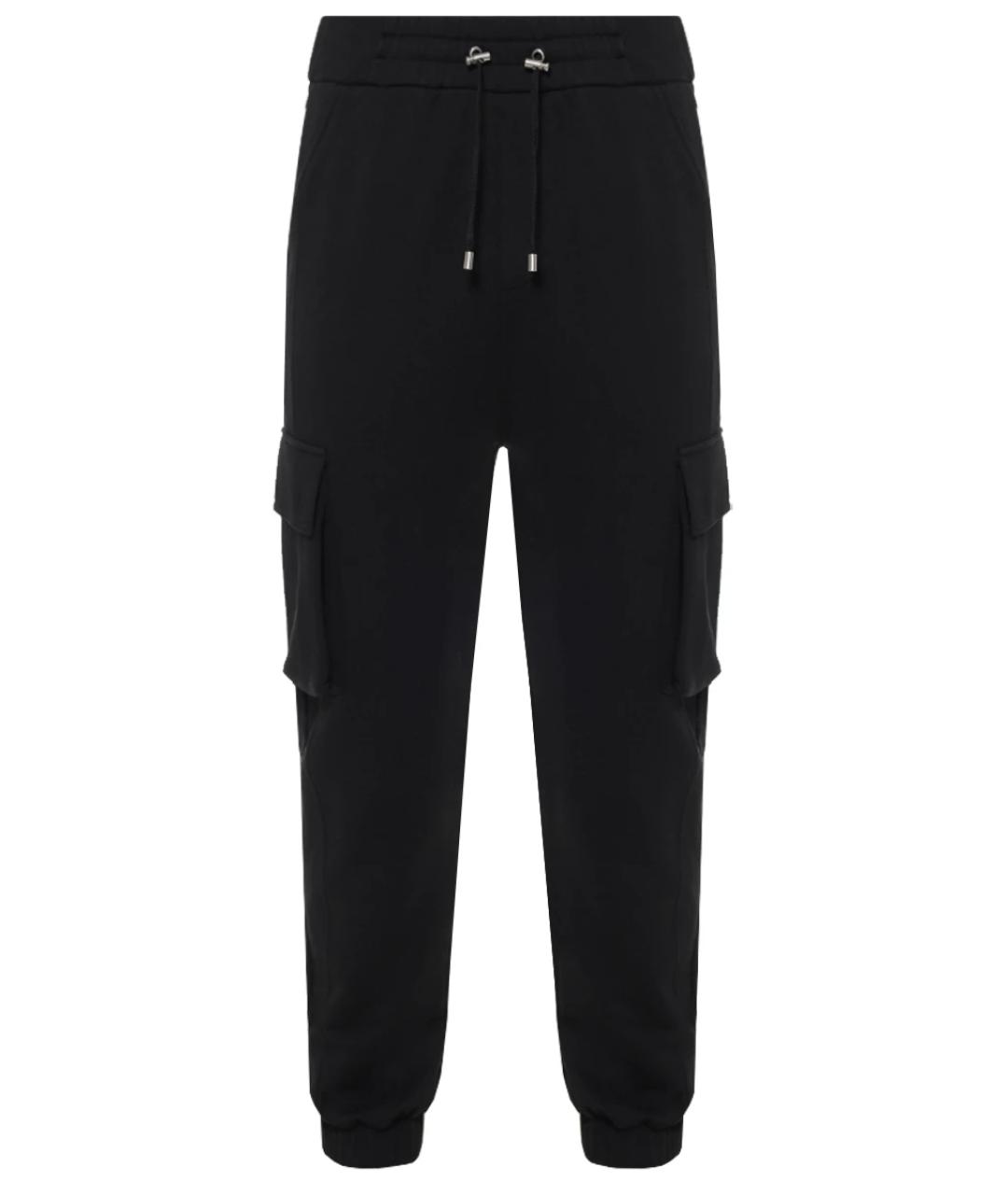 BALMAIN Черные хлопковые брюки чинос, фото 1