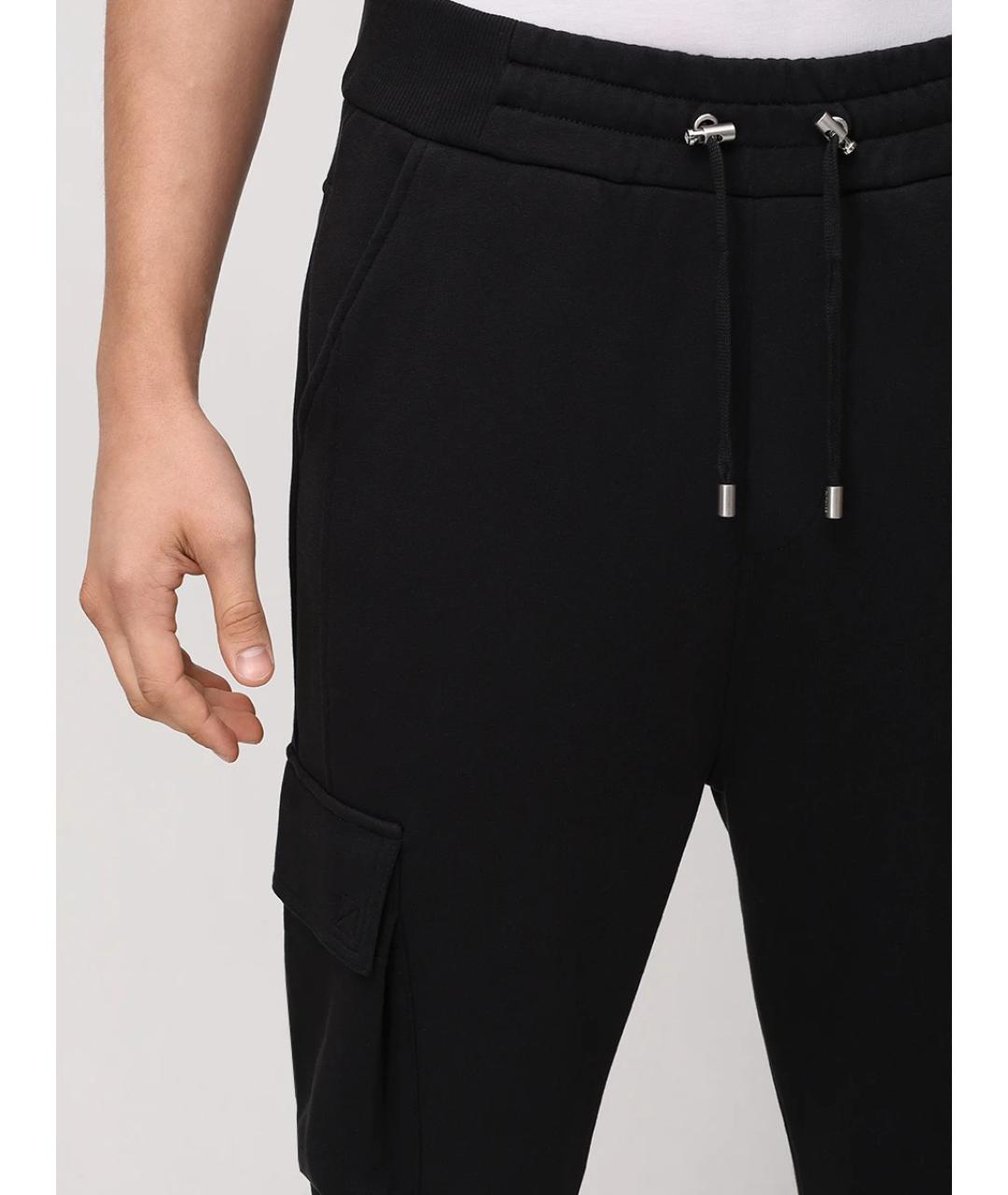 BALMAIN Черные хлопковые брюки чинос, фото 5