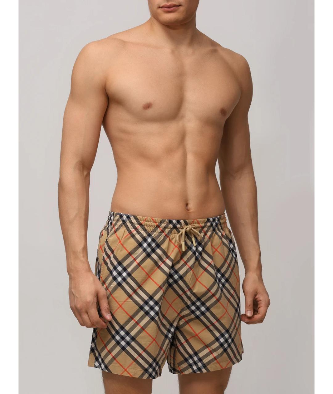 BURBERRY Бежевые шорты, фото 2