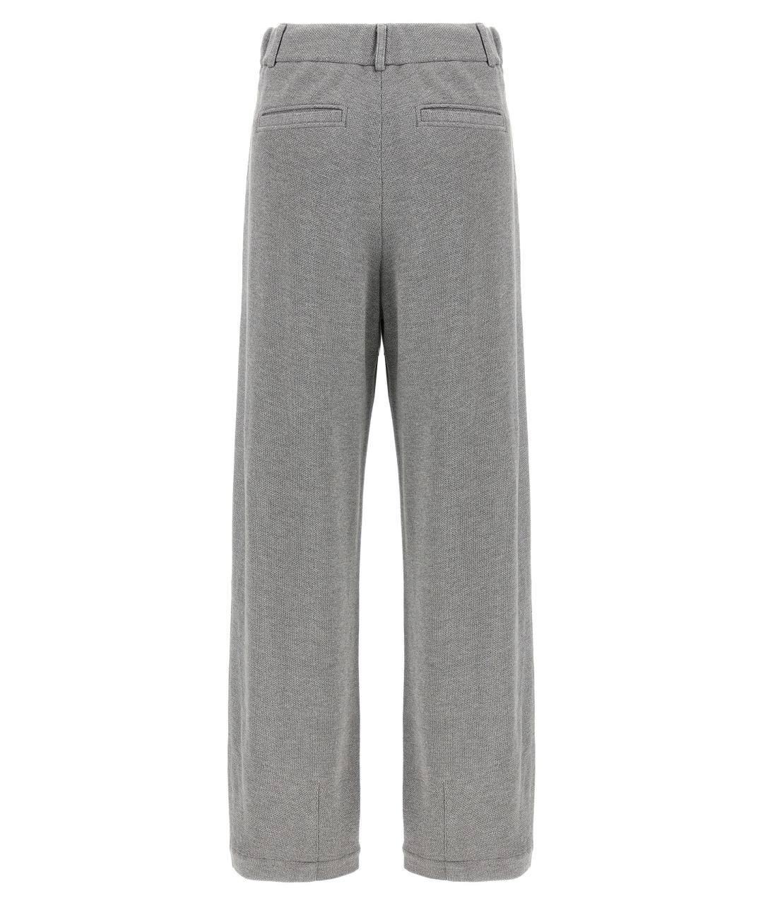 BRUNELLO CUCINELLI Серые прямые брюки, фото 2