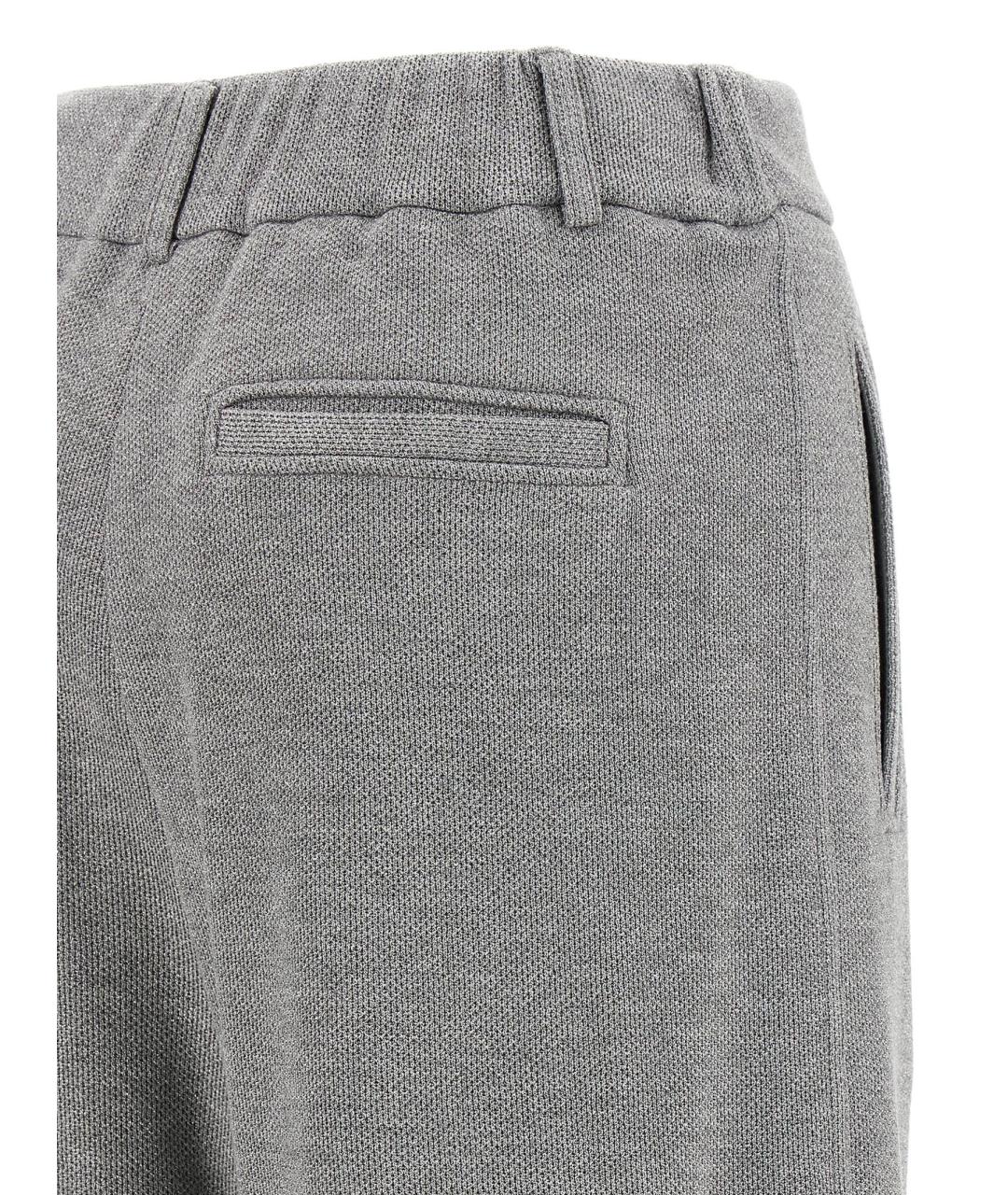 BRUNELLO CUCINELLI Серые прямые брюки, фото 4