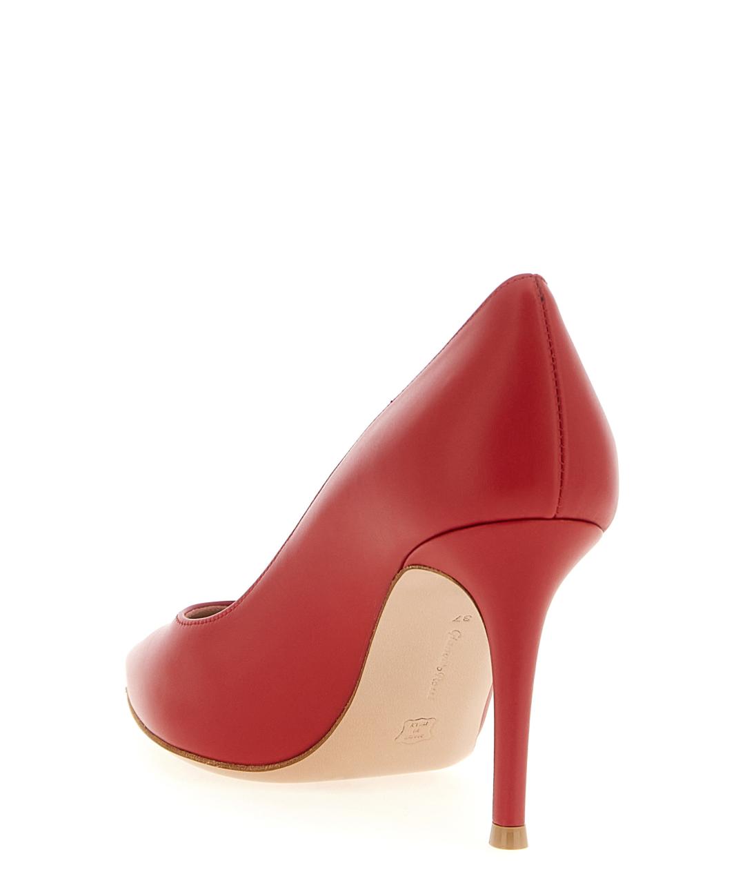 GIANVITO ROSSI Красные кожаные туфли, фото 3