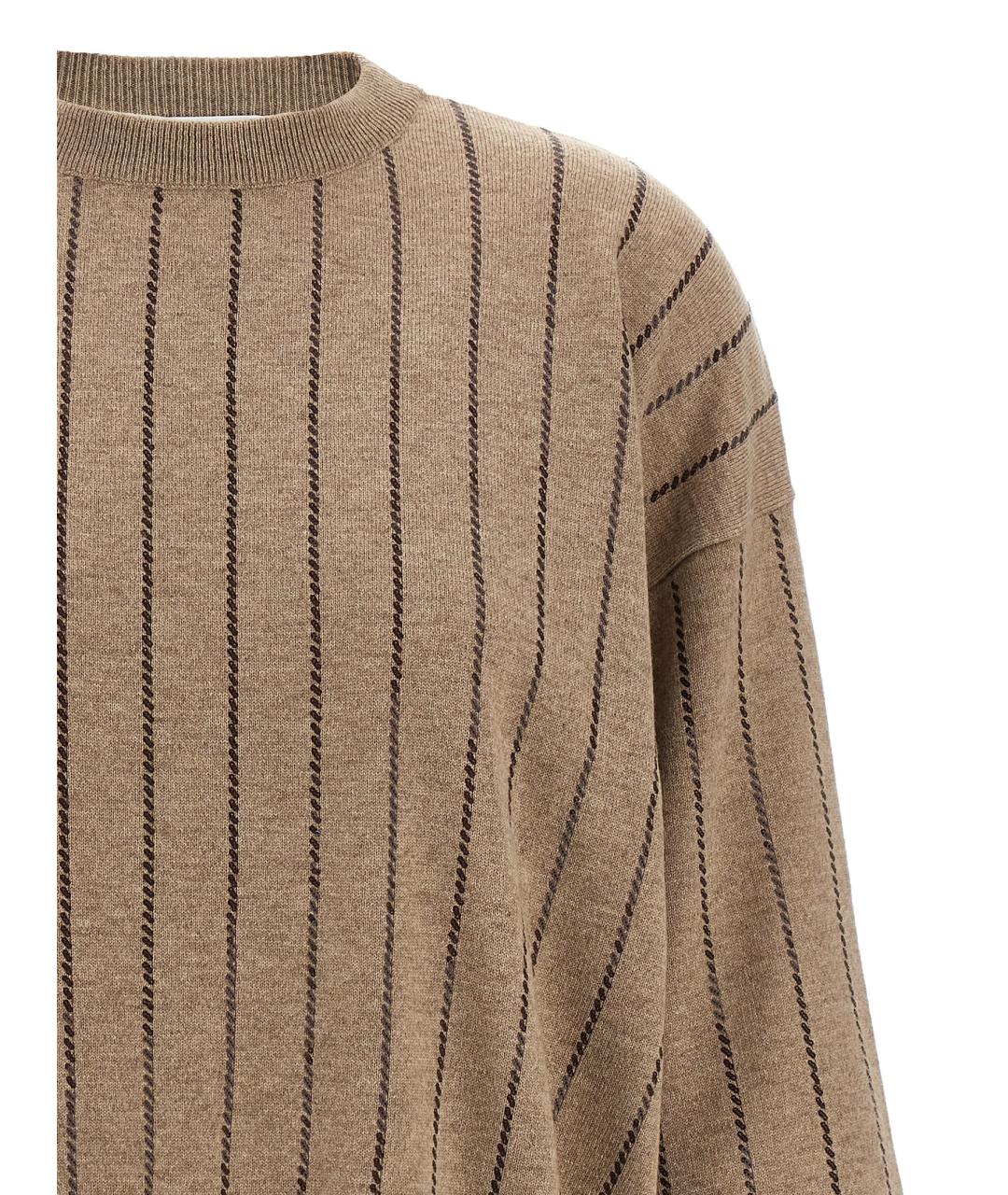 BRUNELLO CUCINELLI Коричневый кашемировый джемпер / свитер, фото 3