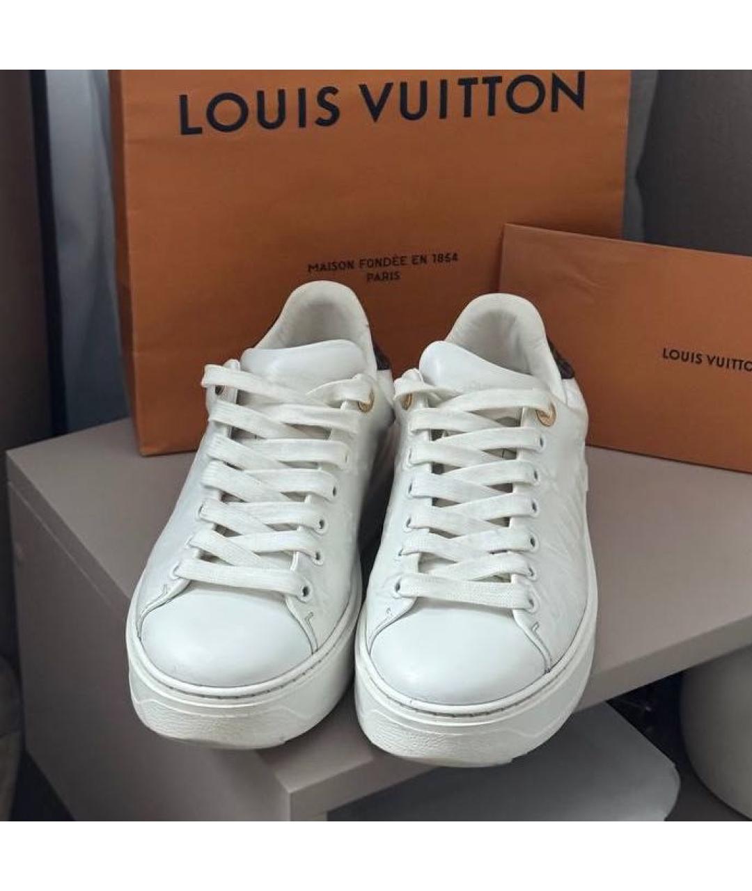 LOUIS VUITTON Белые кожаные кеды, фото 2