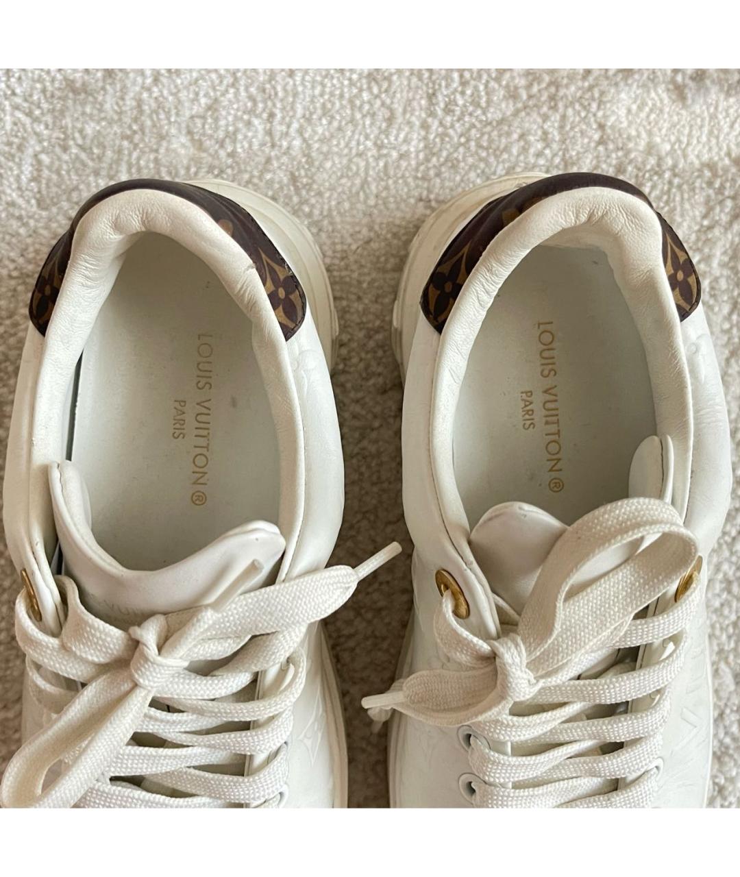 LOUIS VUITTON Белые кожаные кеды, фото 3