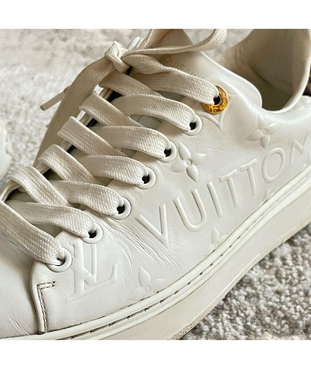 LOUIS VUITTON Белые кожаные кеды, фото 6