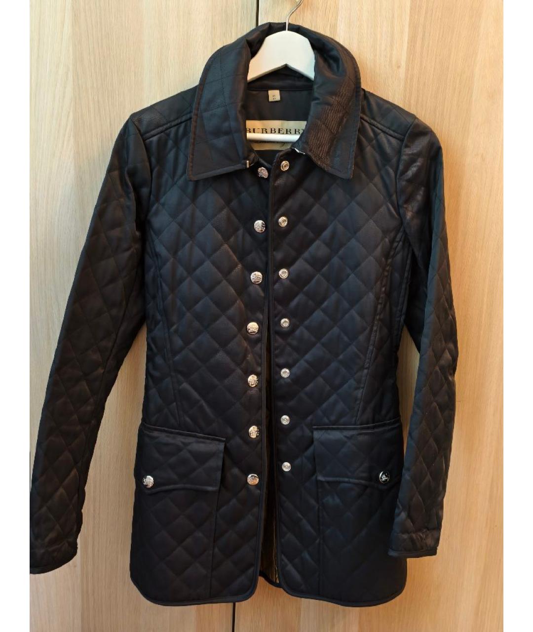 BURBERRY Черная полиамидовая куртка, фото 9