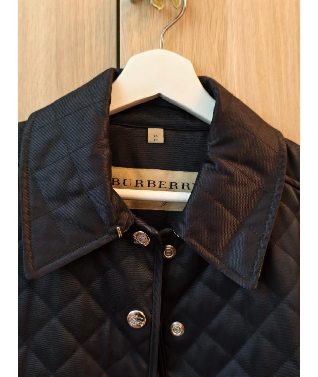 BURBERRY Черная полиамидовая куртка, фото 6