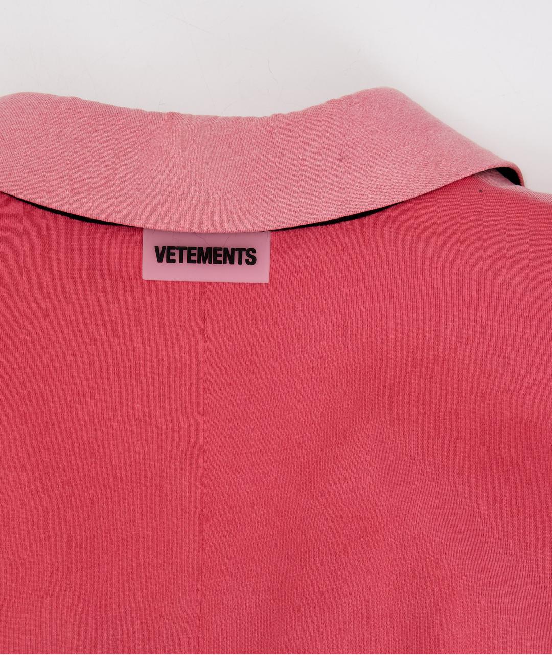 VETEMENTS Розовый хлопковый пиджак, фото 6