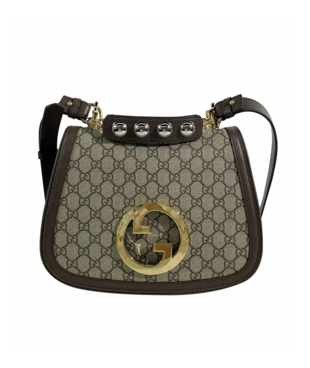 GUCCI Бежевая тканевая сумка через плечо, фото 1