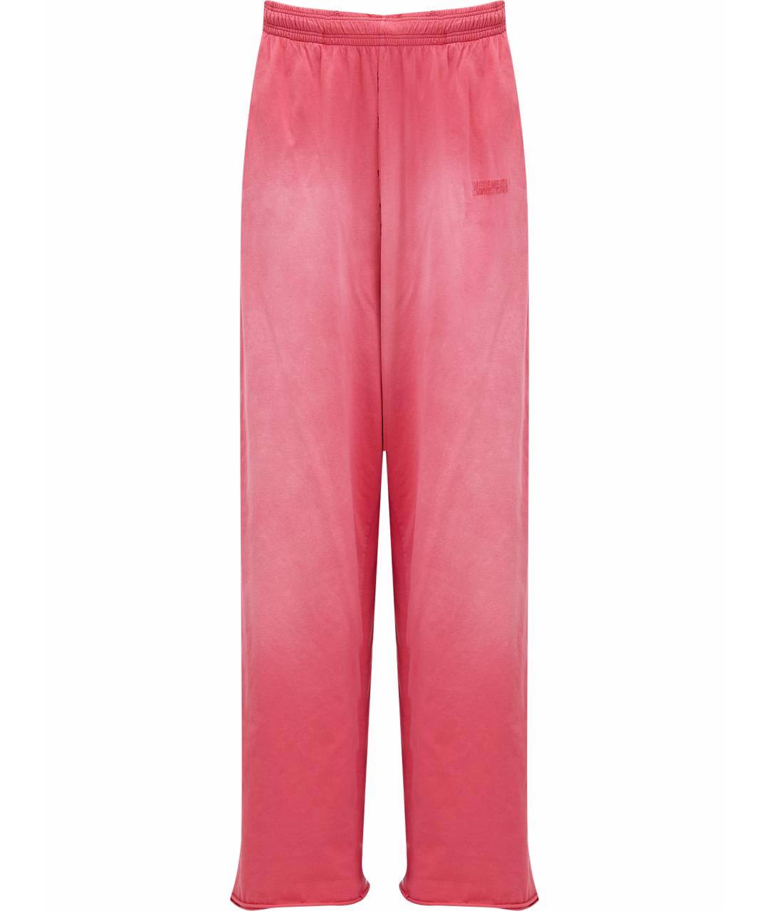 VETEMENTS Розовые хлопковые повседневные брюки, фото 1