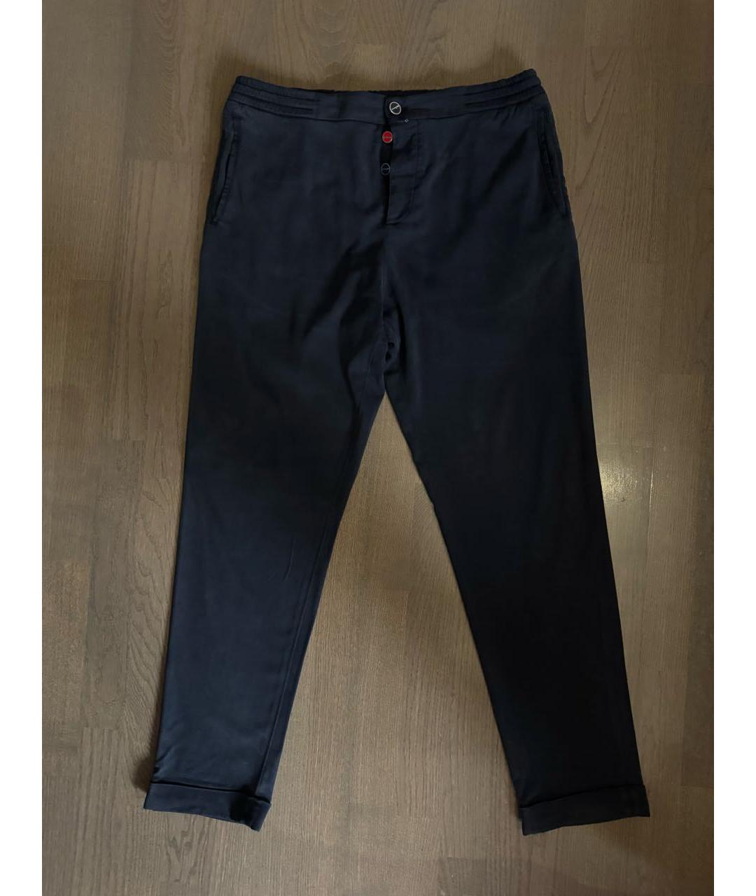 KITON Темно-синие хлопковые повседневные брюки, фото 7