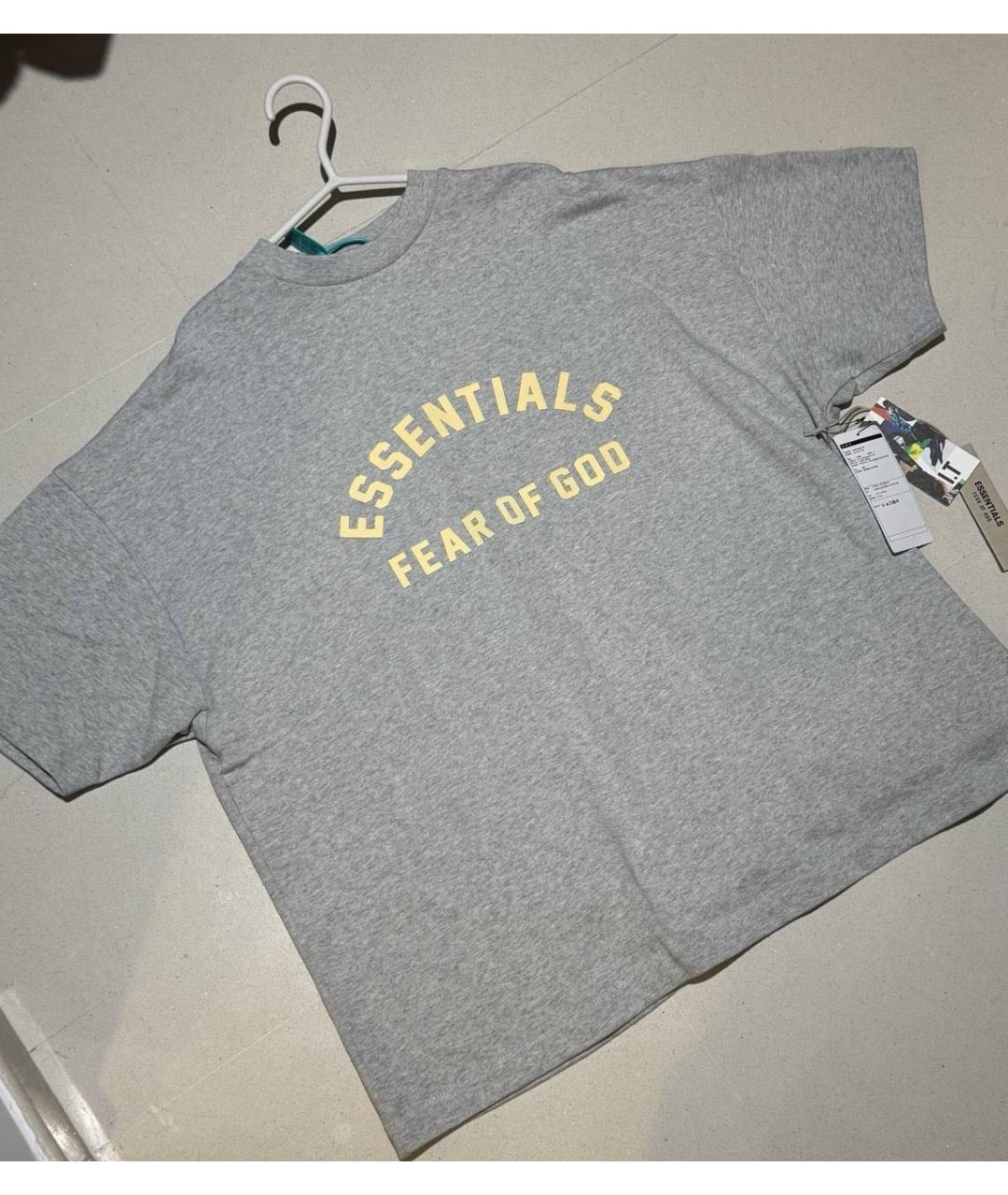 FEAR OF GOD ESSENTIALS Серая футболка, фото 2