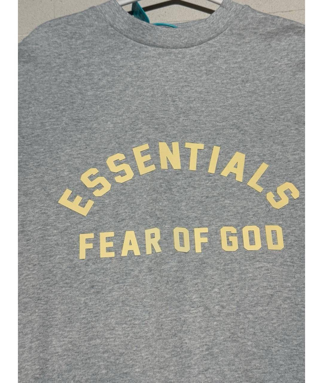 FEAR OF GOD ESSENTIALS Серая футболка, фото 5