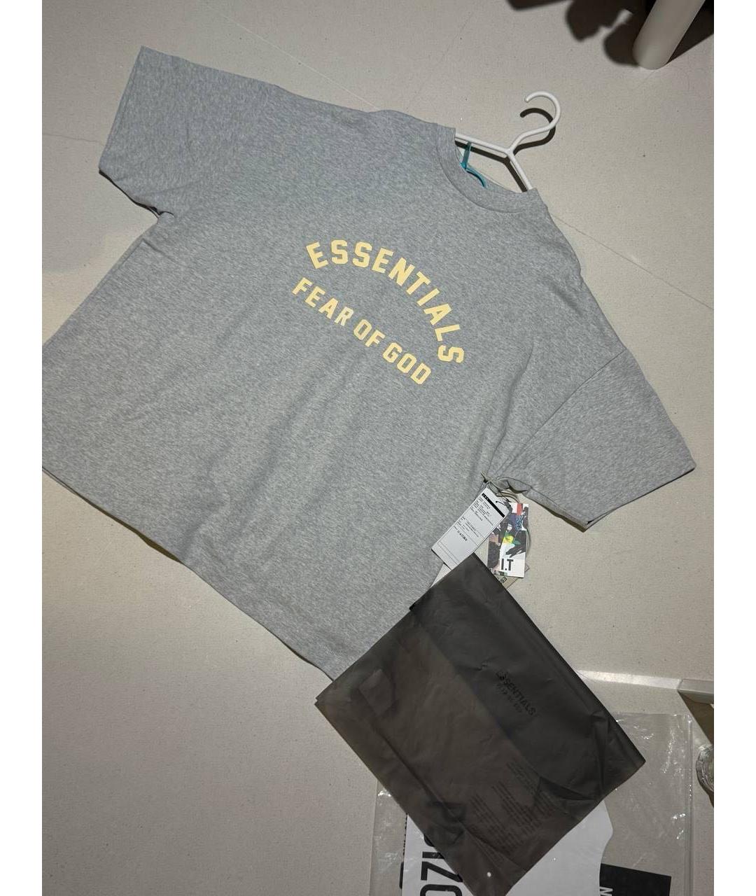 FEAR OF GOD ESSENTIALS Серая футболка, фото 3