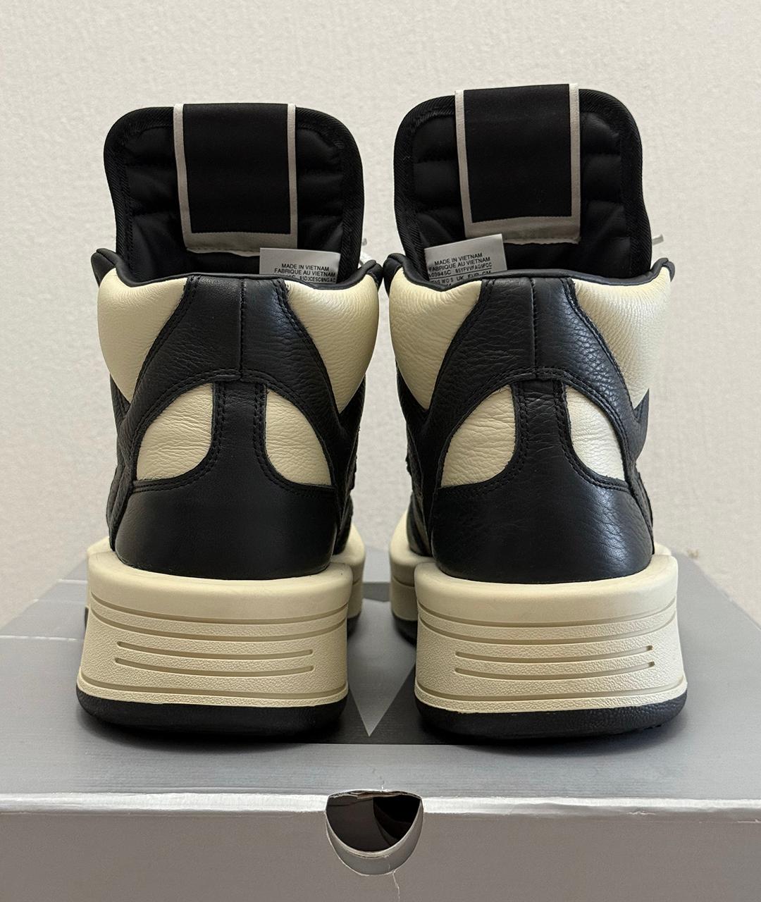 RICK OWENS Черные кожаные кроссовки, фото 6