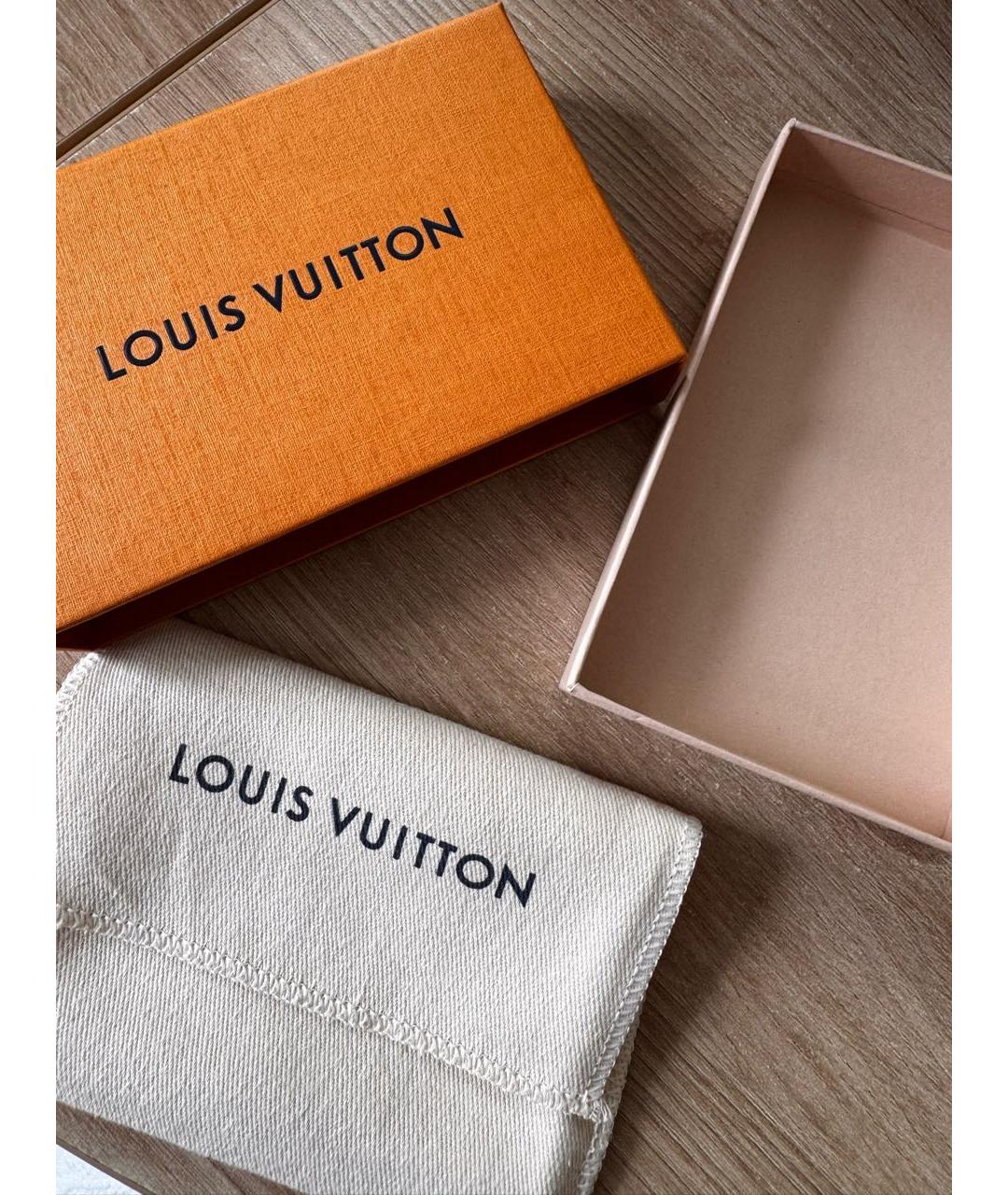 LOUIS VUITTON Антрацитовый кожаный кардхолдер, фото 7