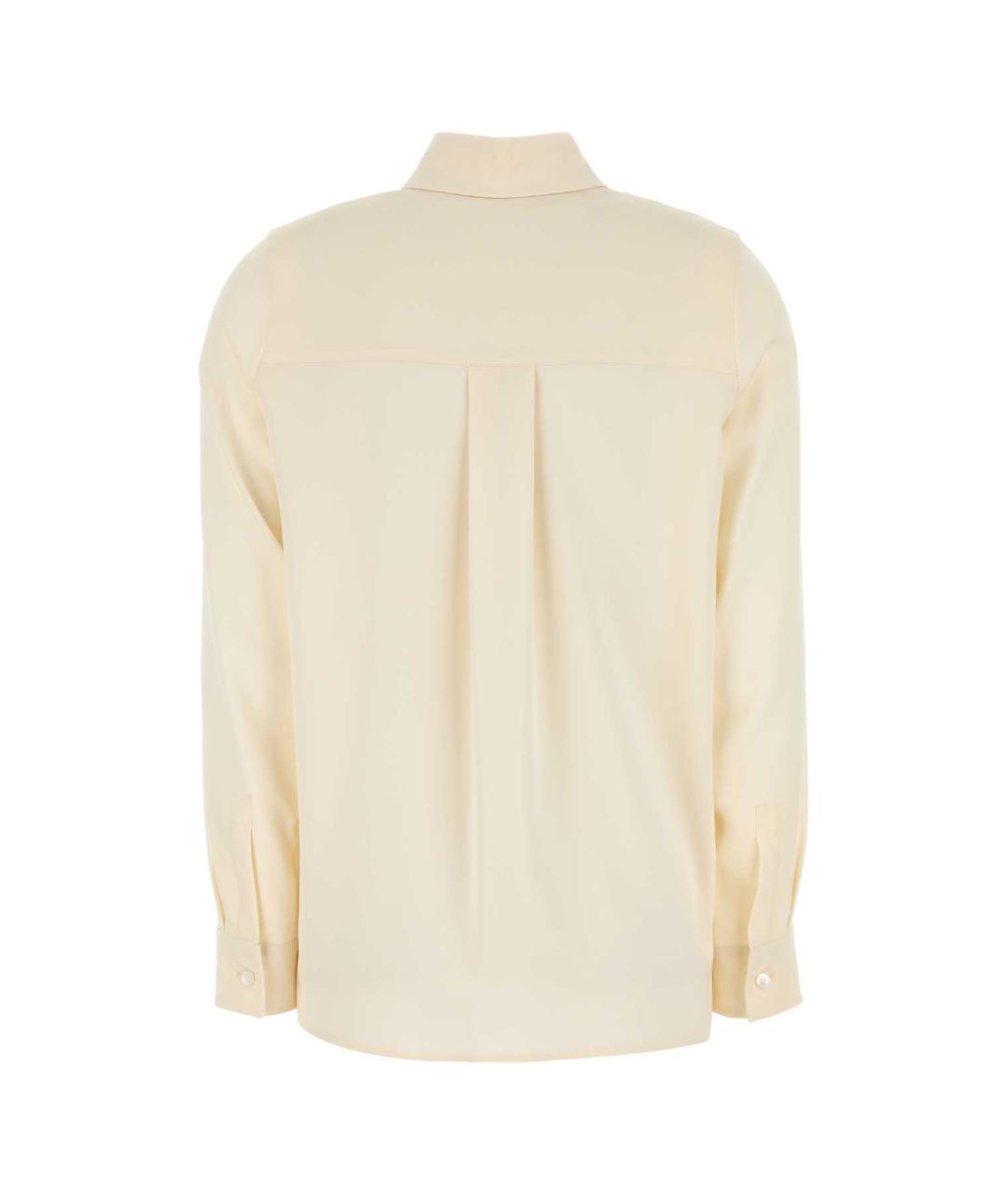 MAX MARA Бежевая шелковая рубашка, фото 2