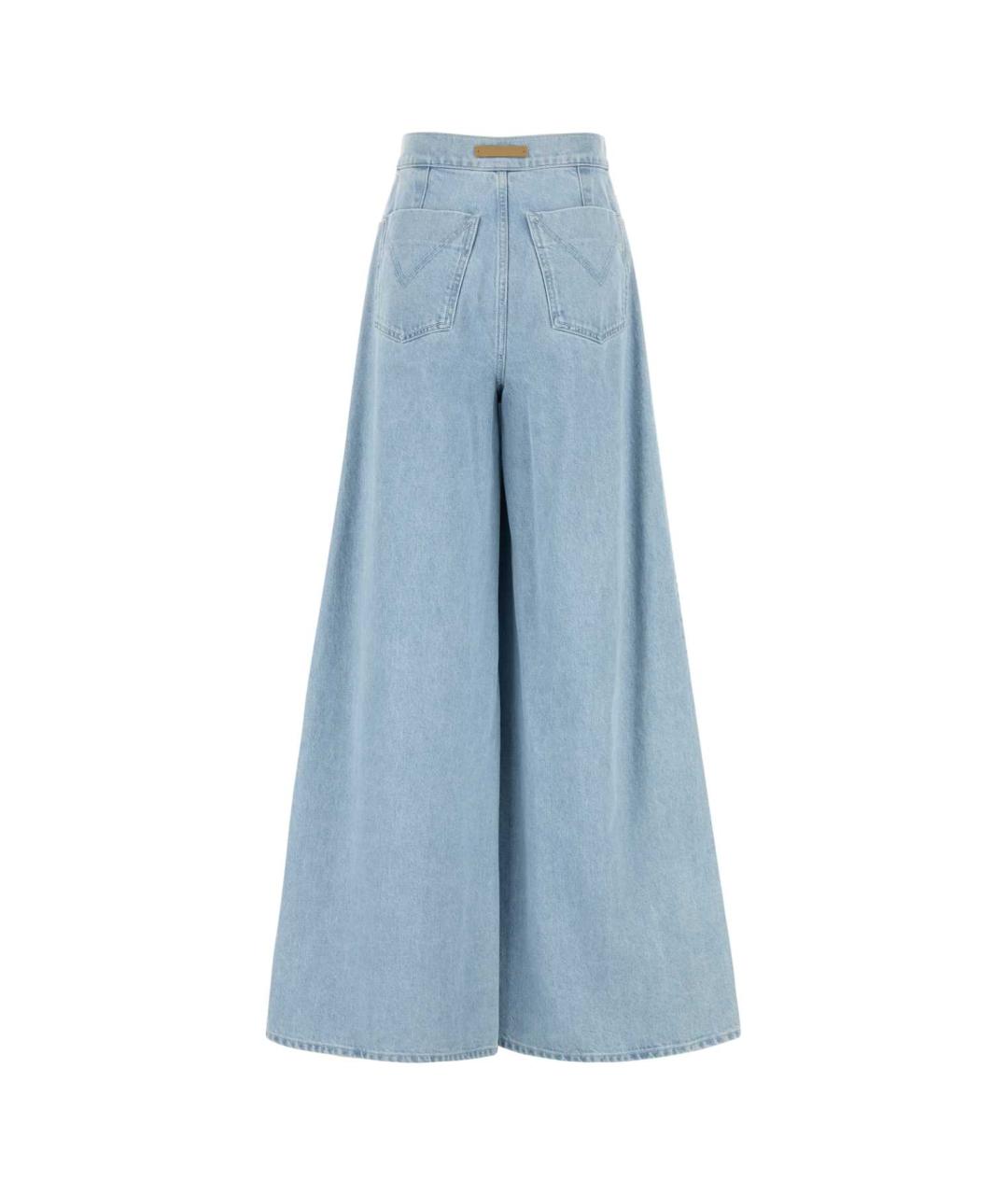 MAX MARA Голубые прямые джинсы, фото 2