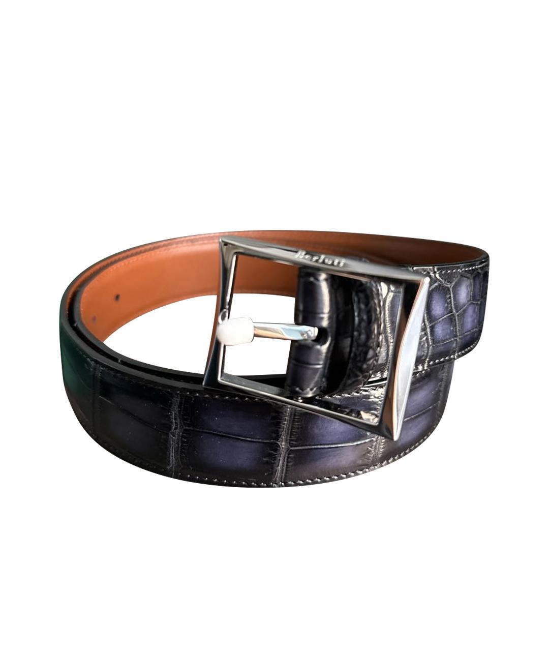 BERLUTI Фиолетовый ремень из экзотической кожи, фото 1