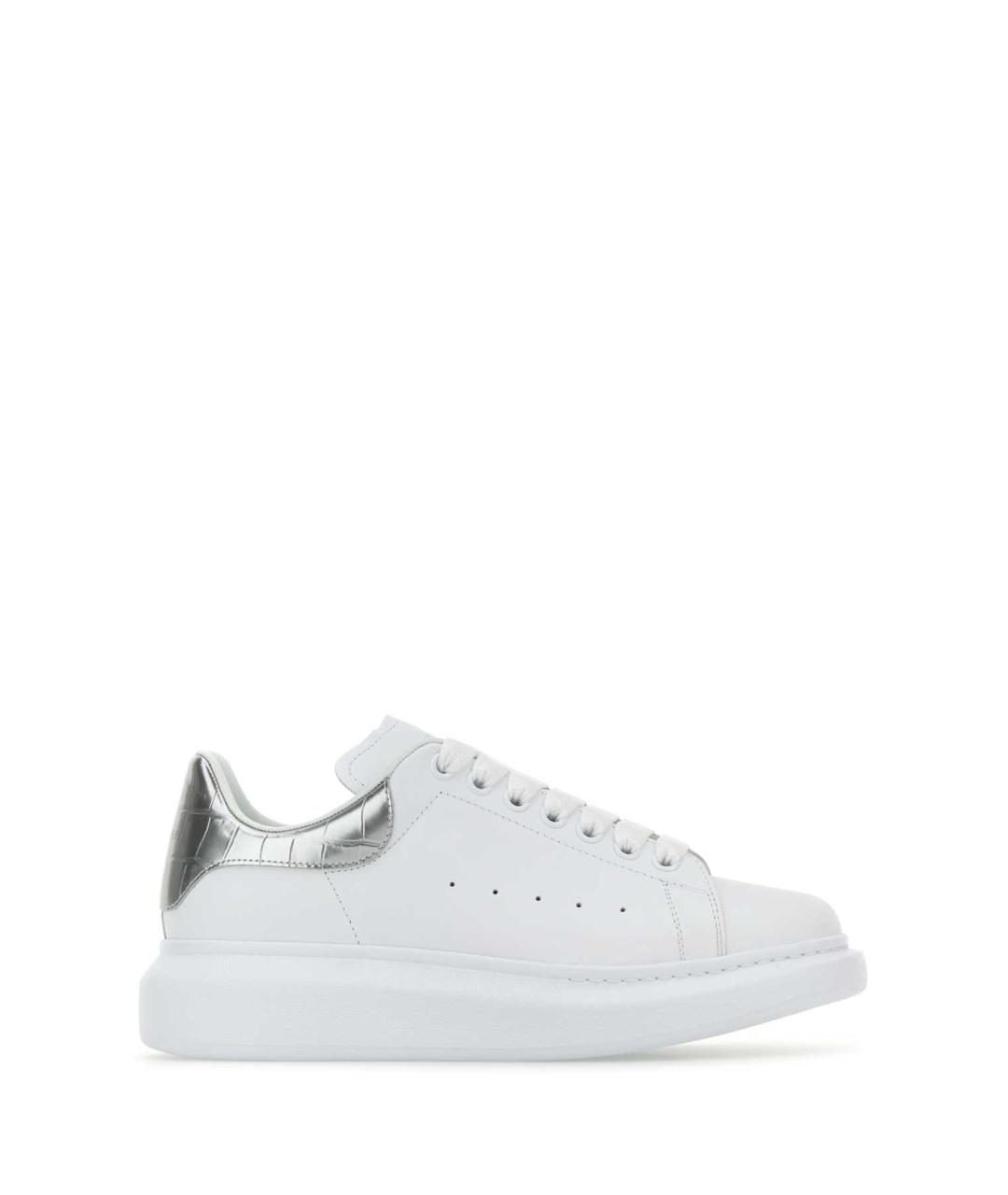 ALEXANDER MCQUEEN Белые кожаные кеды, фото 1