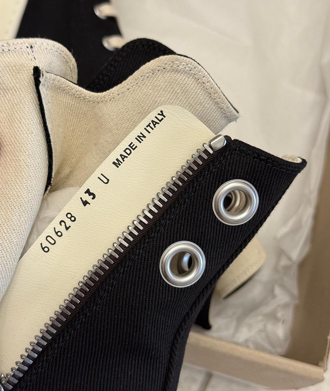RICK OWENS Черные кеды, фото 5