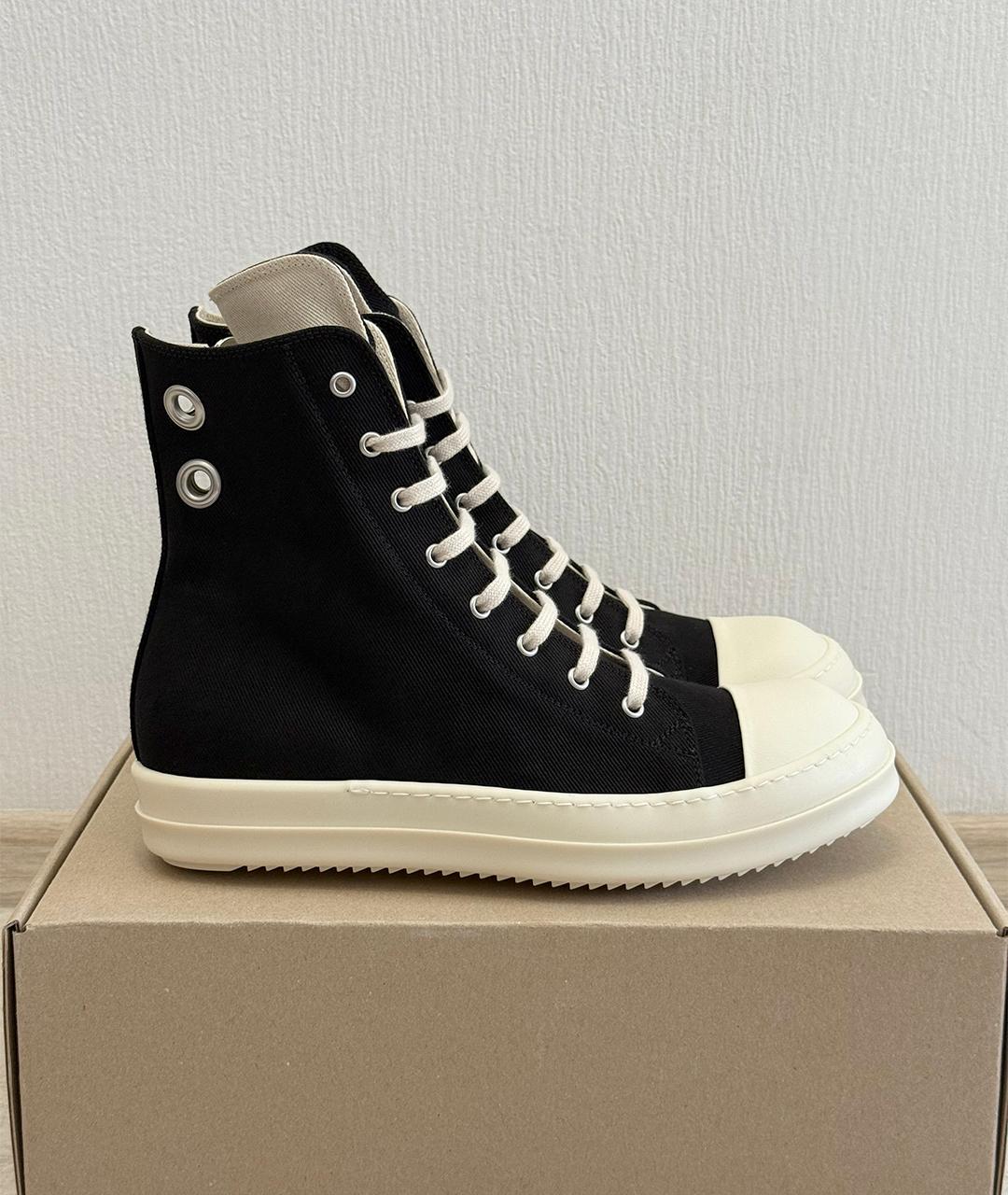RICK OWENS Черные кеды, фото 7