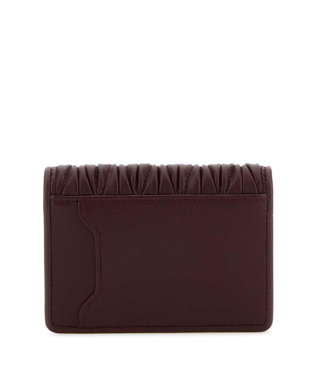 MIU MIU Бордовый кожаный кошелек, фото 3