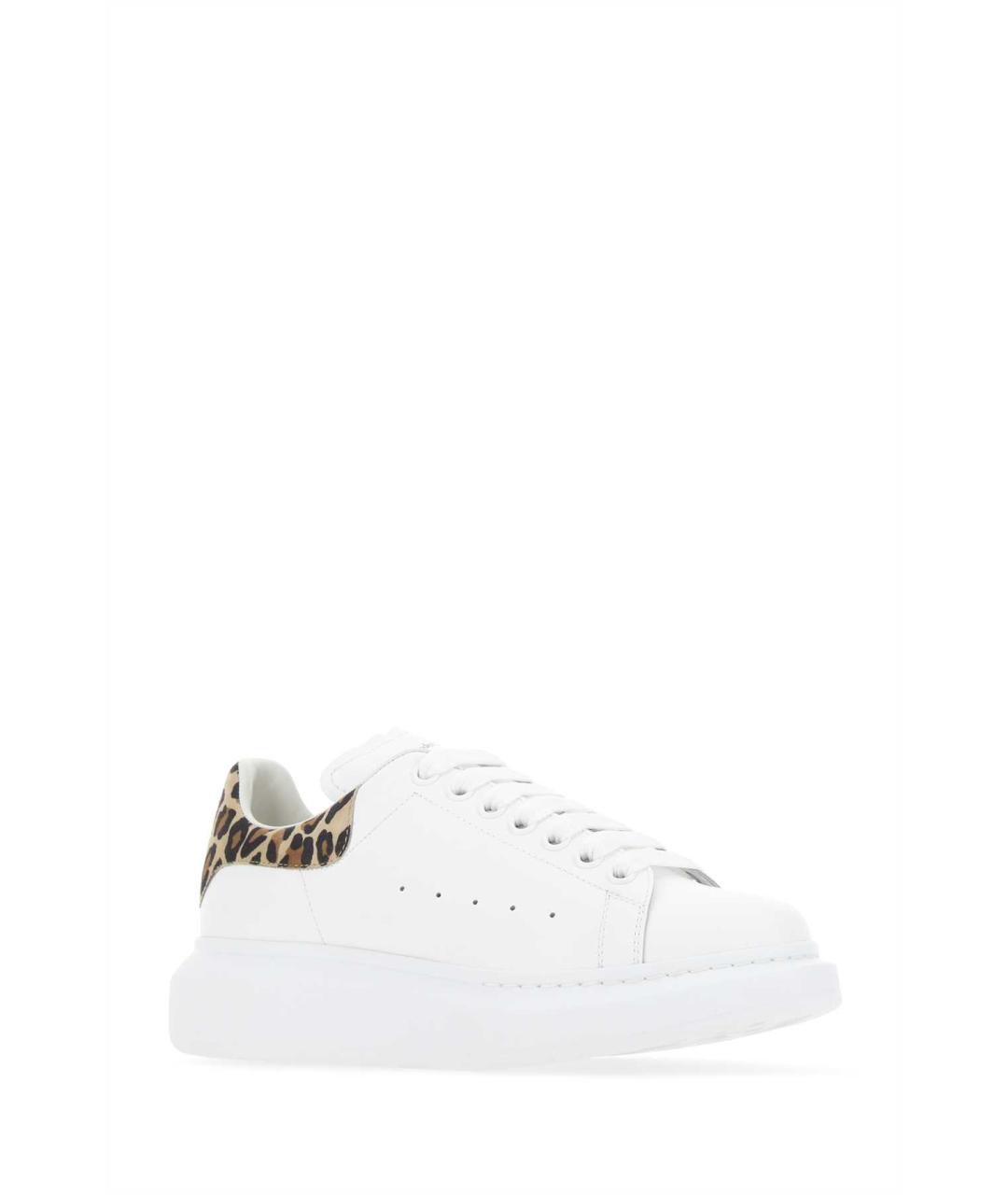 ALEXANDER MCQUEEN Белые кожаные кеды, фото 2