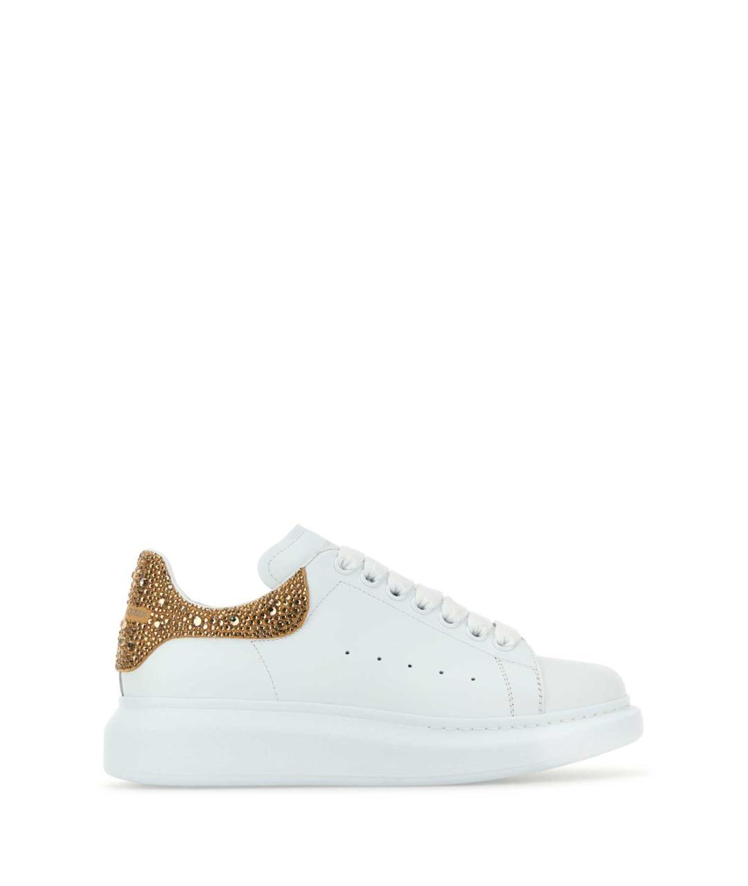 ALEXANDER MCQUEEN Белые кожаные кеды, фото 1