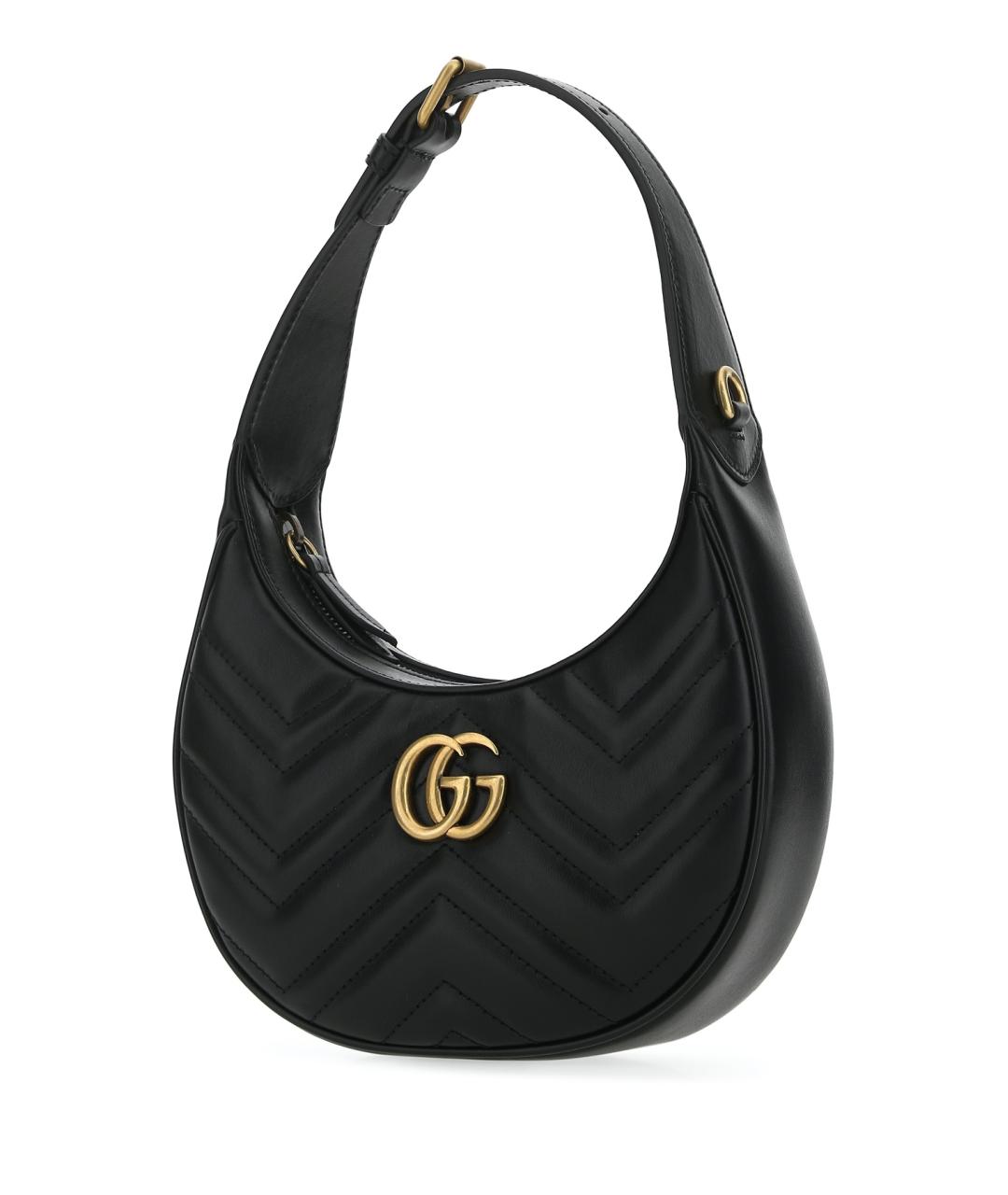 GUCCI Черная кожаная сумка через плечо, фото 2