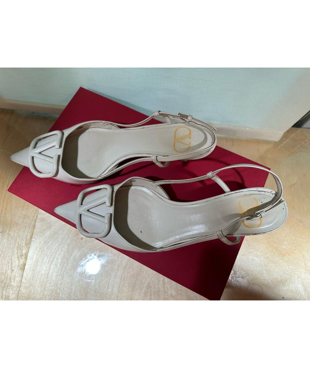 VALENTINO Белые кожаные туфли, фото 3