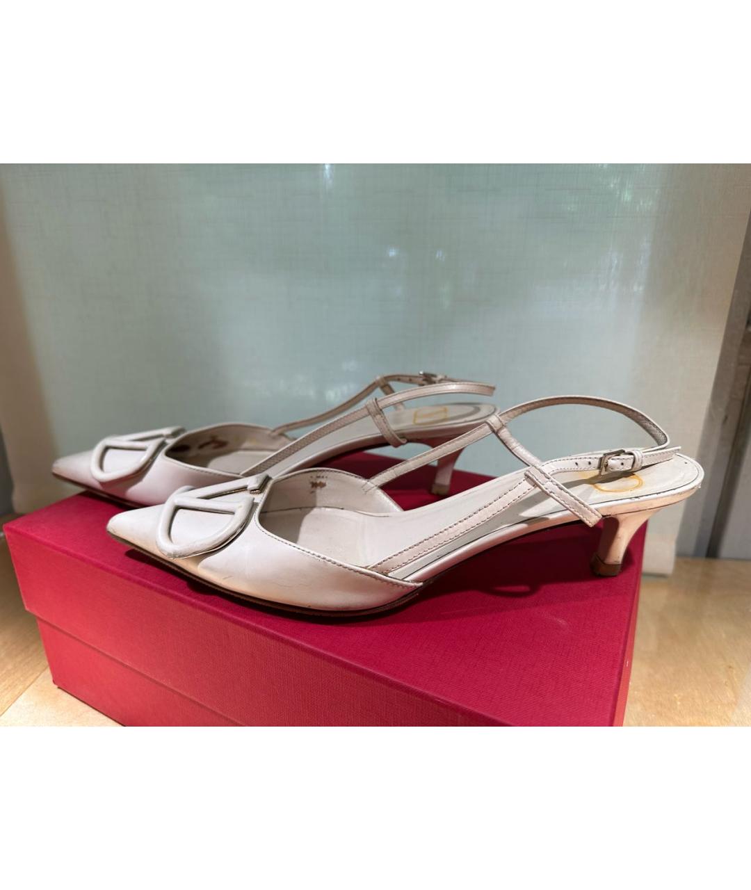 VALENTINO Белые кожаные туфли, фото 8