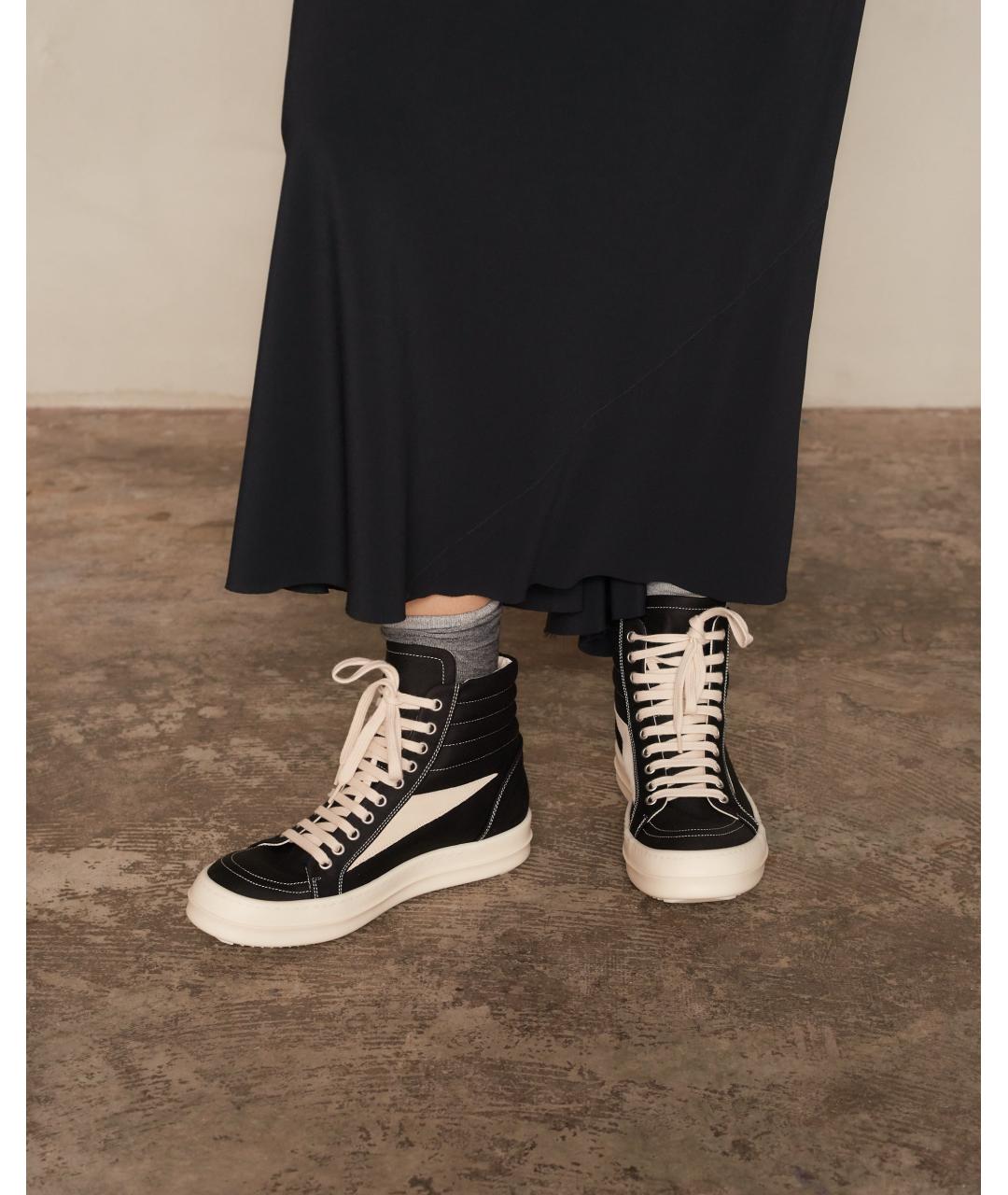 RICK OWENS Черные кеды, фото 8