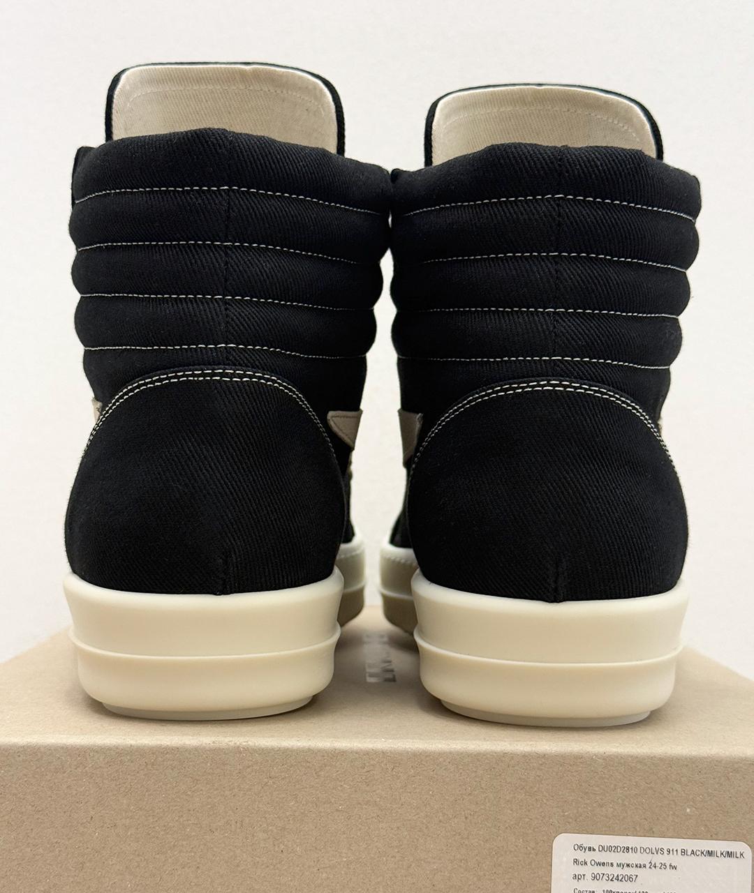 RICK OWENS Черные кеды, фото 4