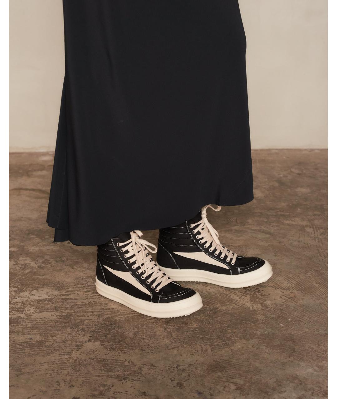 RICK OWENS Черные кеды, фото 6