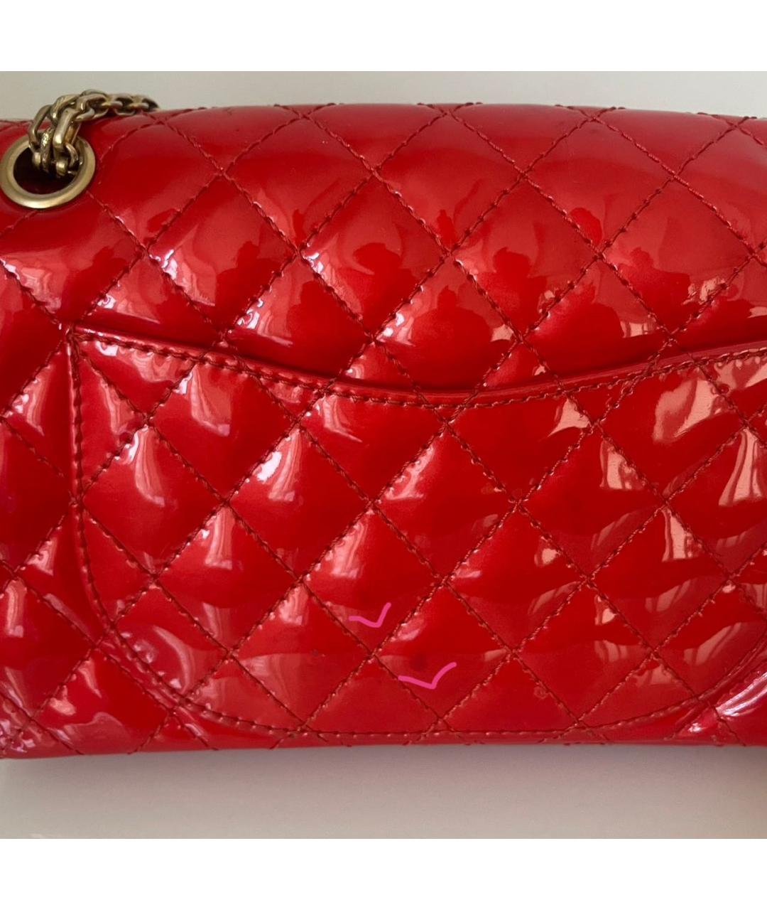 CHANEL Красная кожаная сумка через плечо, фото 8