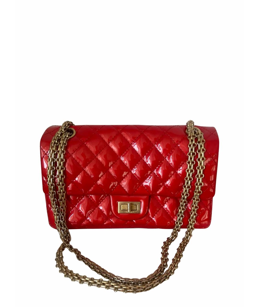 CHANEL Красная кожаная сумка через плечо, фото 1